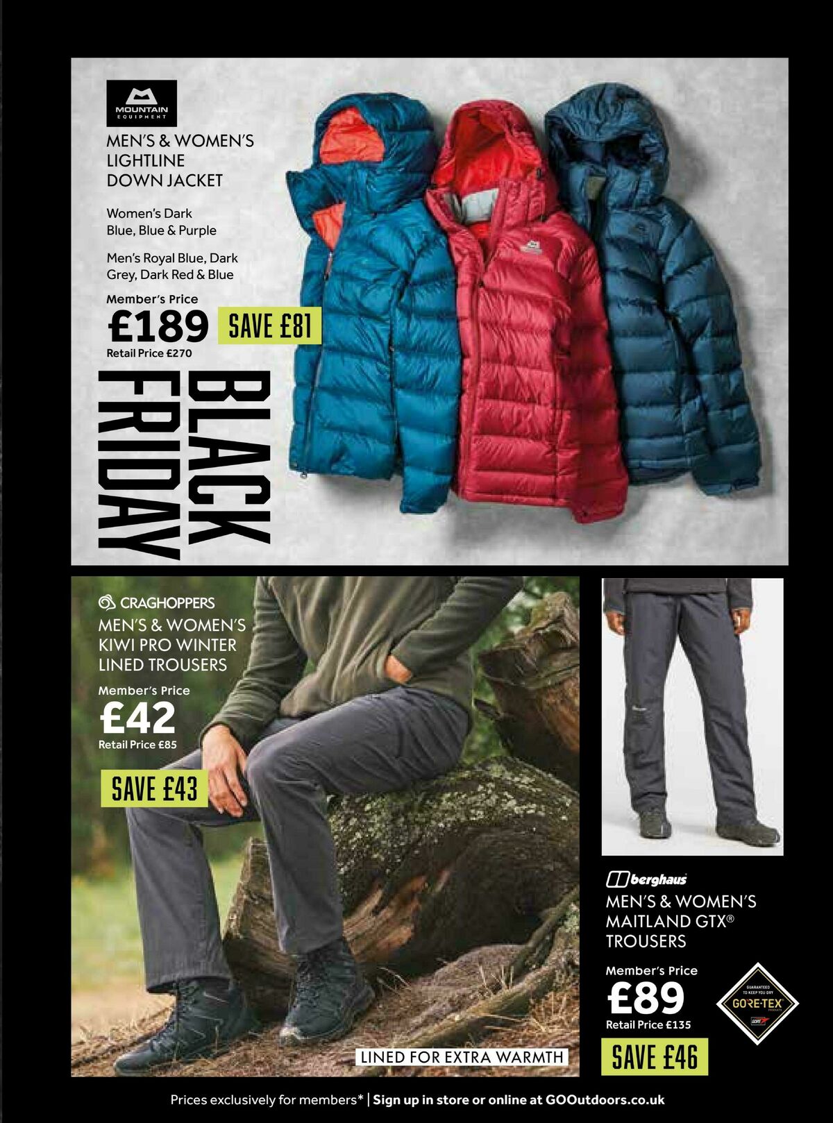 GO Outdoors Black Friday Offers from 18 November