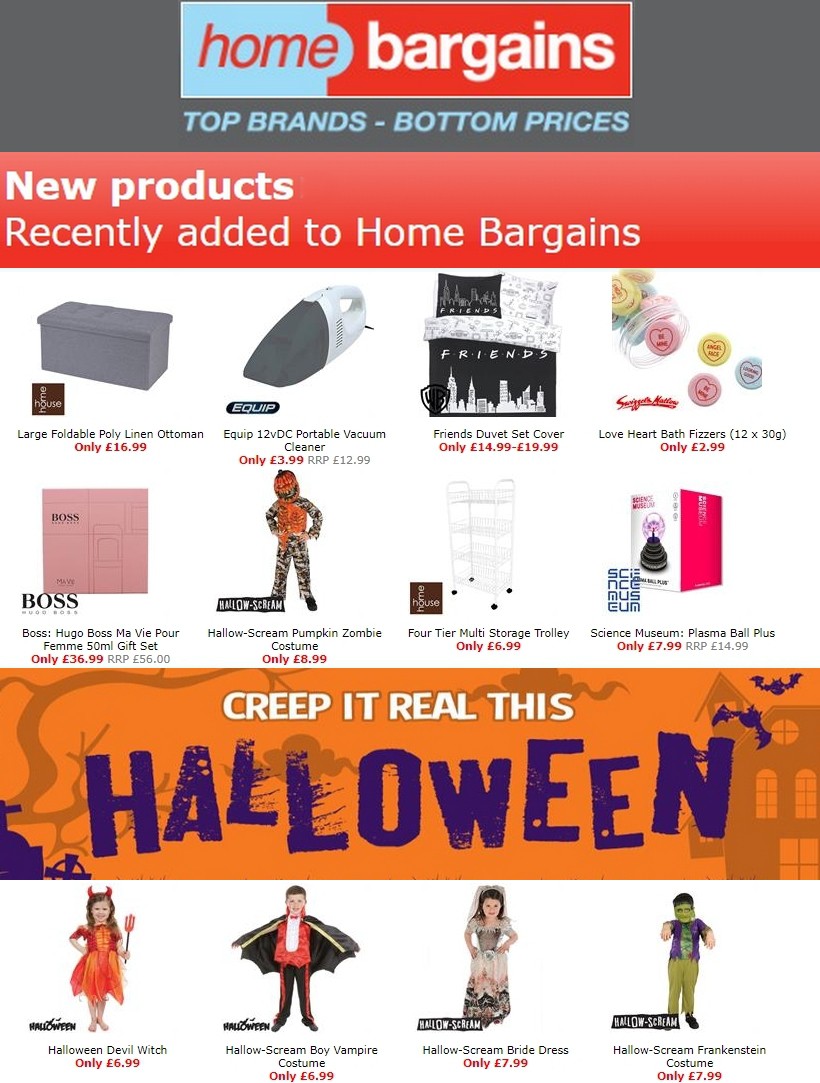 Home Bargains Offers from 2 October