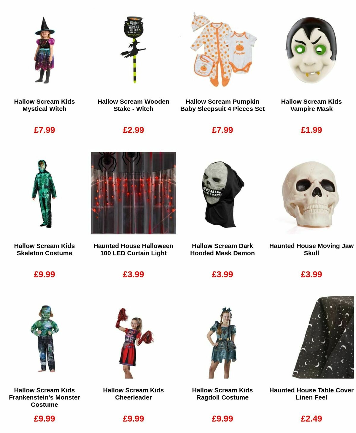 Home Bargains Halloween Offers from 5 September