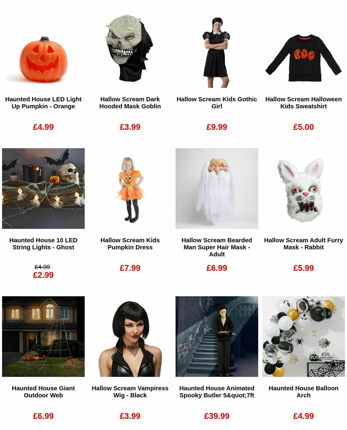 Home Bargains Halloween Offers from 5 September