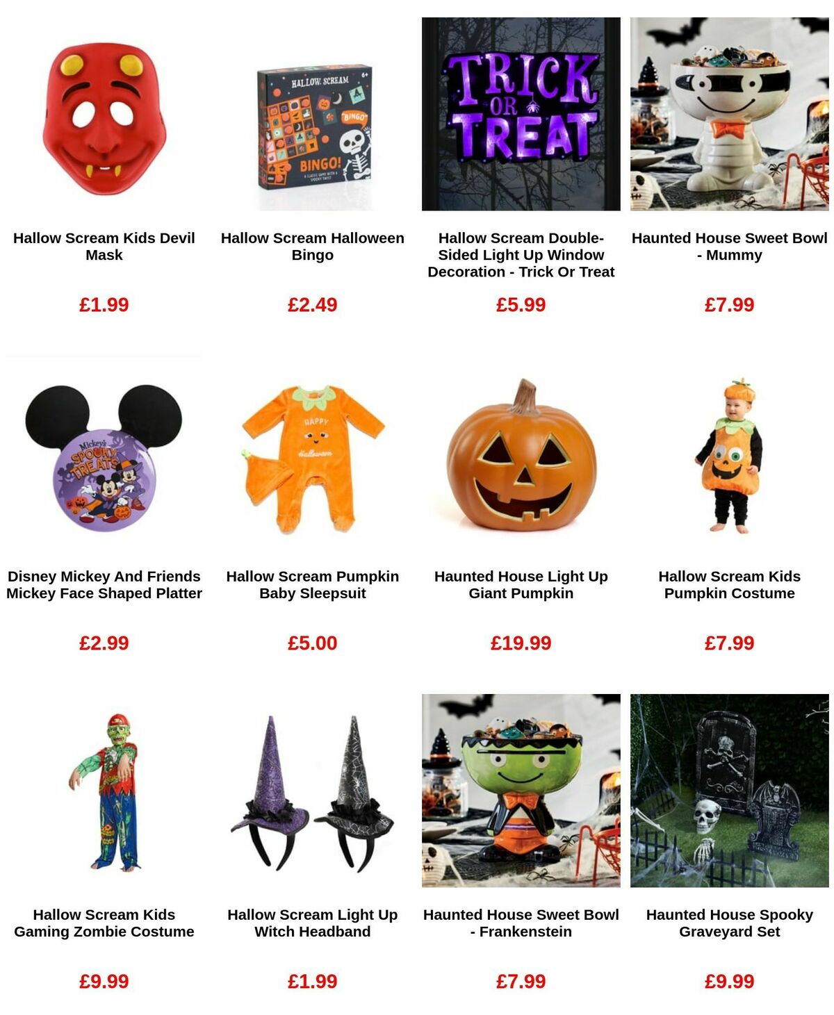 Home Bargains Halloween Offers from 5 September