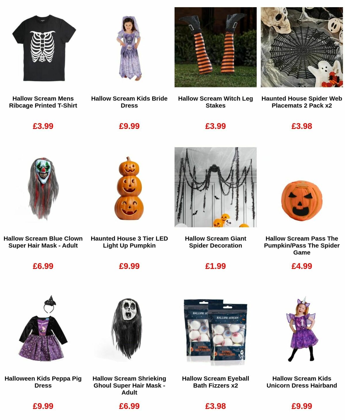 Home Bargains Halloween Offers from 5 September