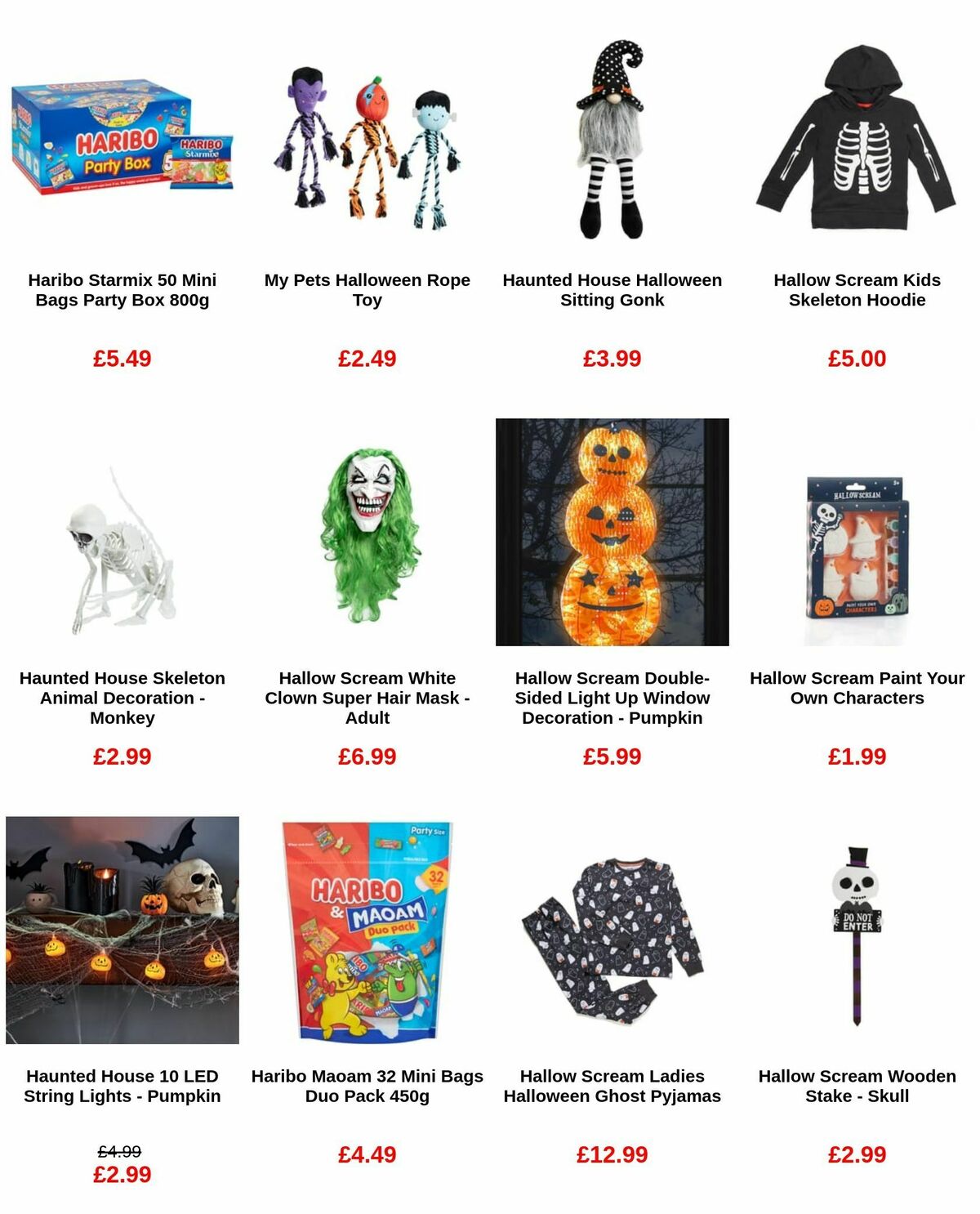 Home Bargains Halloween Offers from 5 September