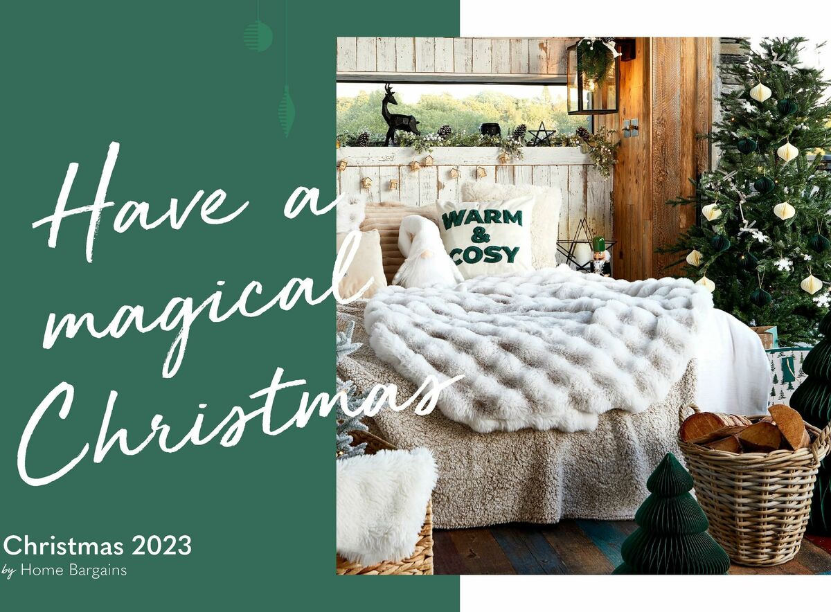 Home Bargains Christmas Lookbook Offers from 9 October
