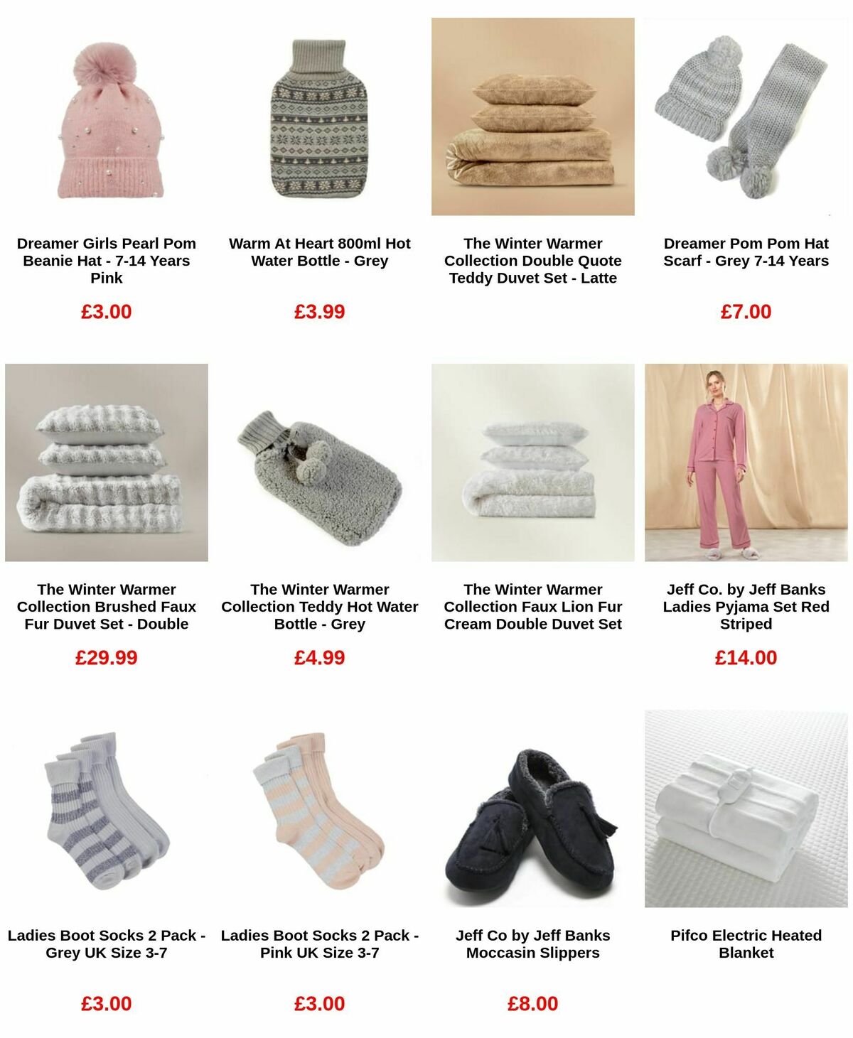 Home Bargains Winter Essentials Offers from 19 December