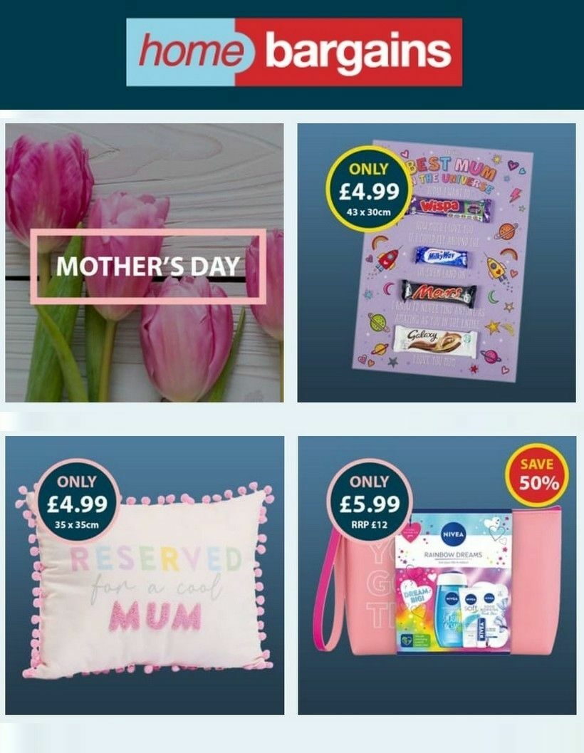Home Bargains Mother's Day Offers from 13 February