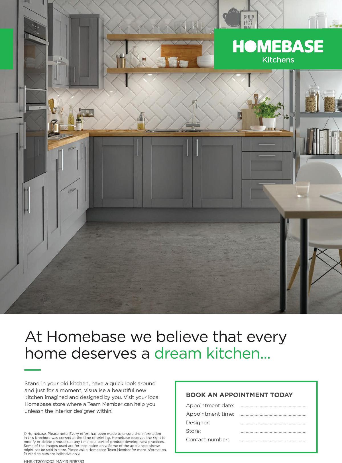 Homebase Kitchens Brochure Offers from 1 May