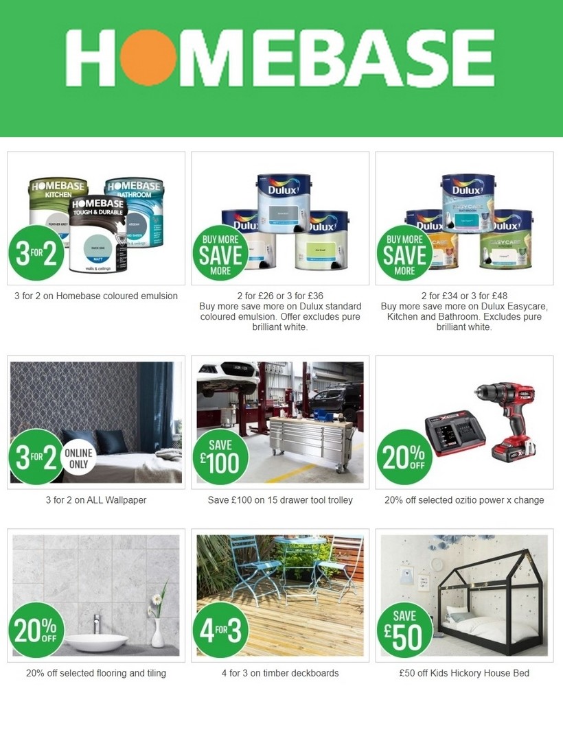 Homebase Offers from 22 March