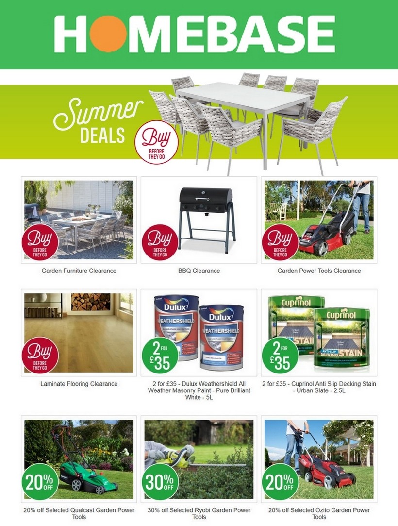 Homebase Offers from 25 July
