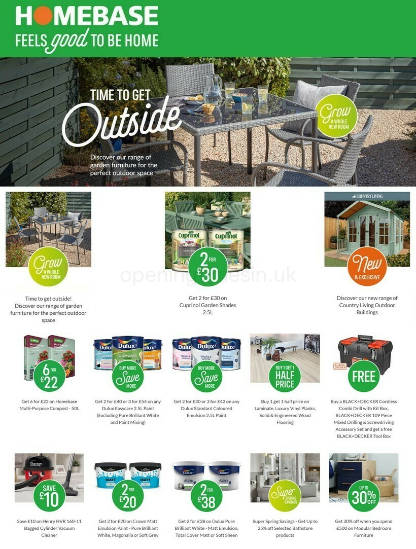 Homebase Offers from 27 March