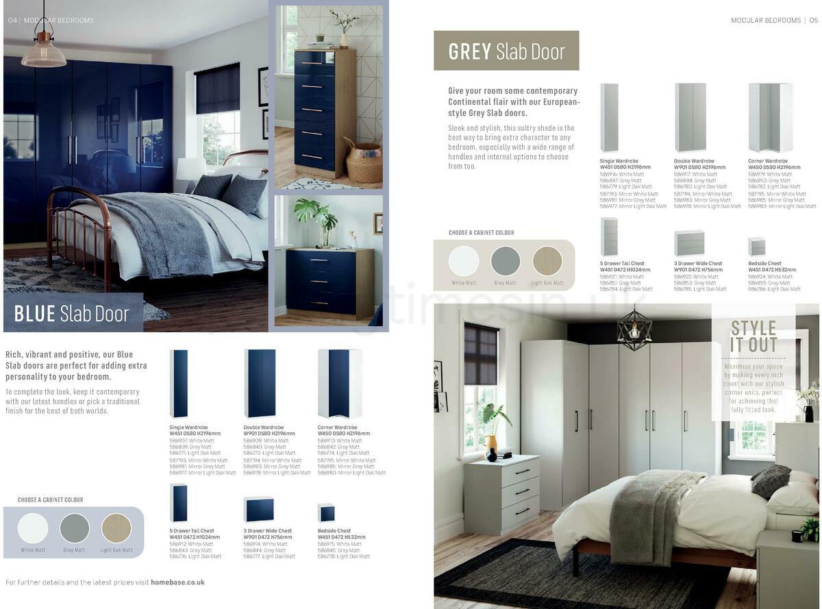 Homebase Modular Bedrooms Brochure Offers from 1 August