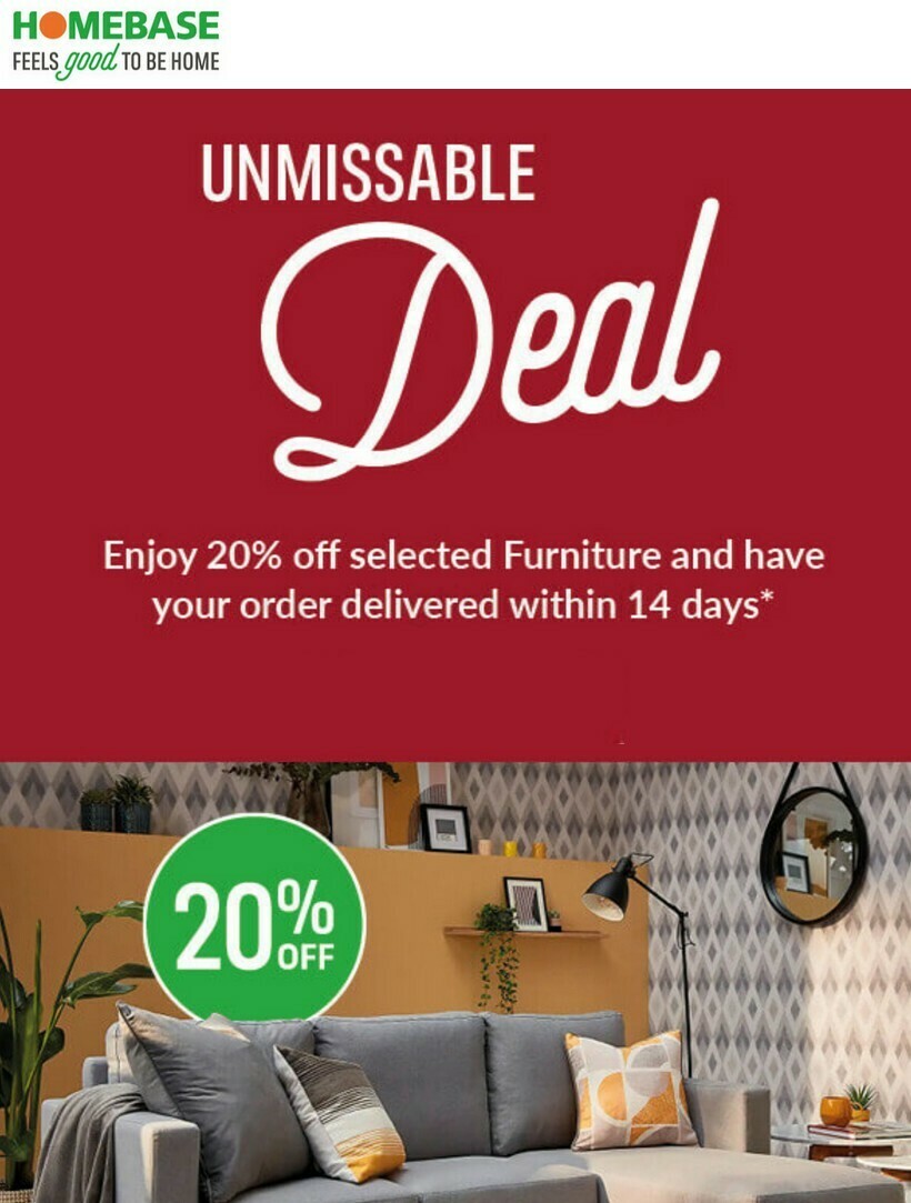 Homebase Offers from 22 October