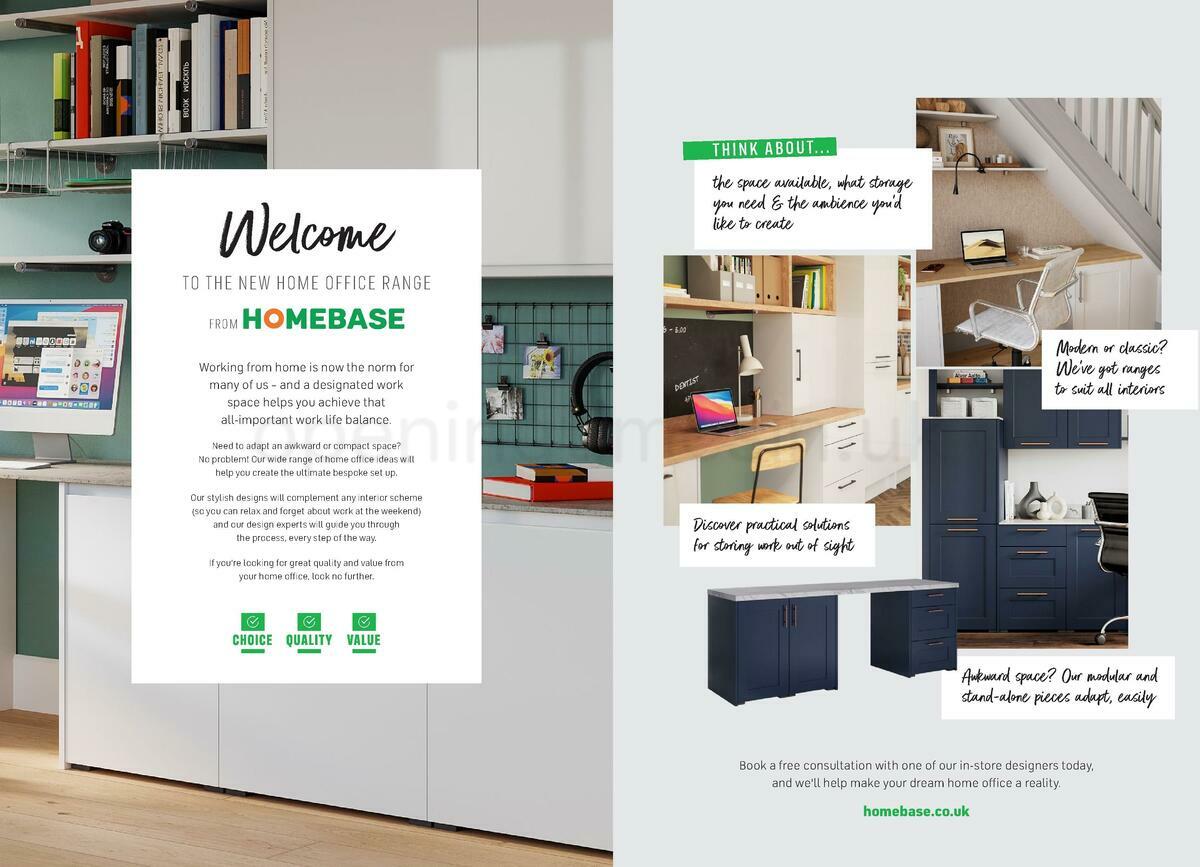 Homebase Home Office Brochure Offers from 1 September
