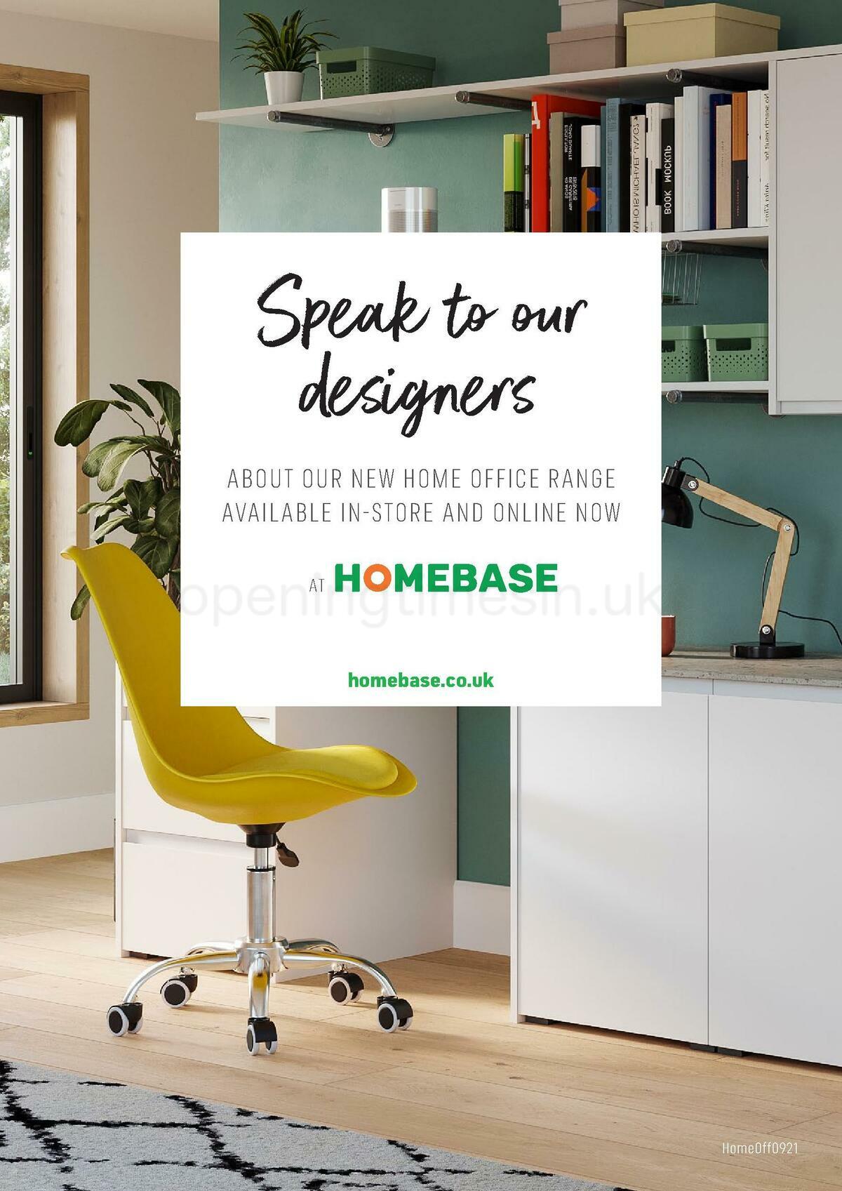 Homebase Home Office Brochure Offers from 1 September