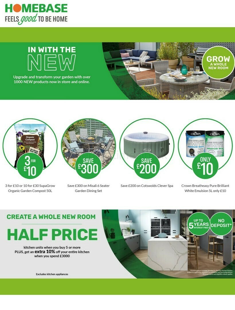 Homebase Offers from 17 March