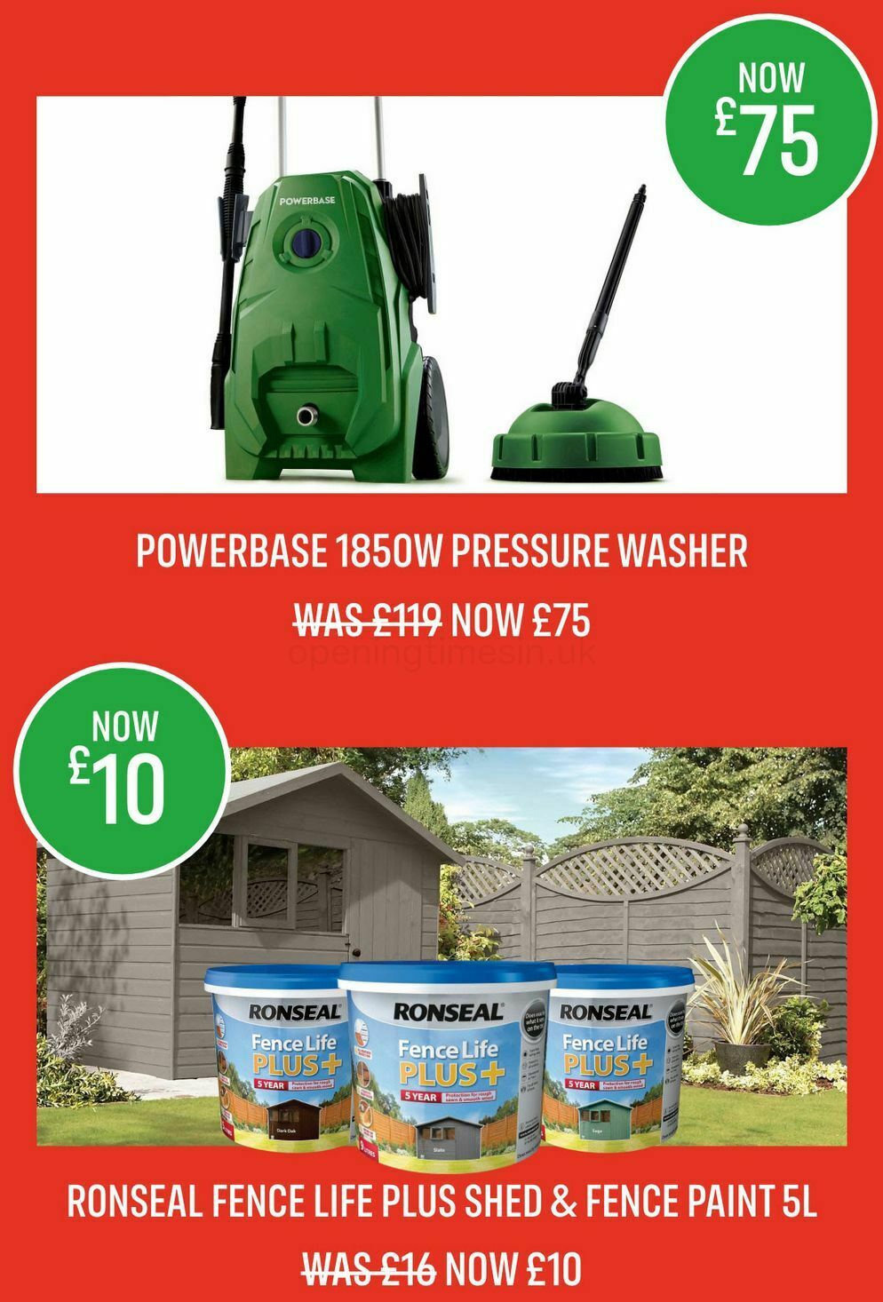 Homebase Offers from 25 March