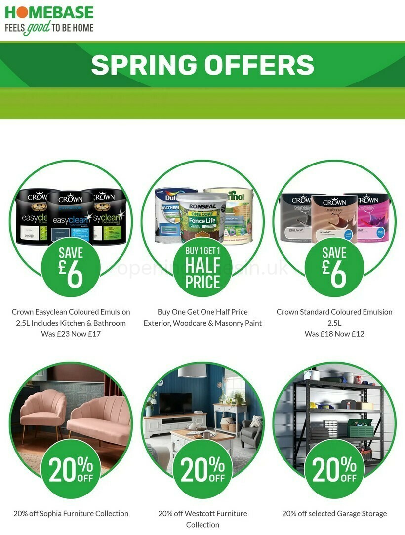 Homebase Offers from 26 April