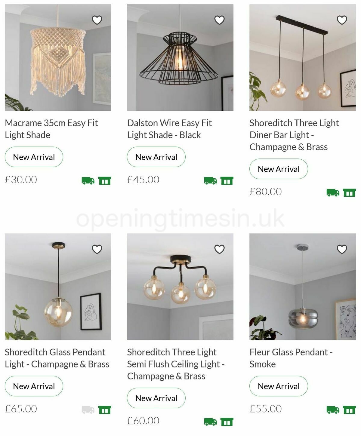 Homebase New Lighting Offers from 13 June