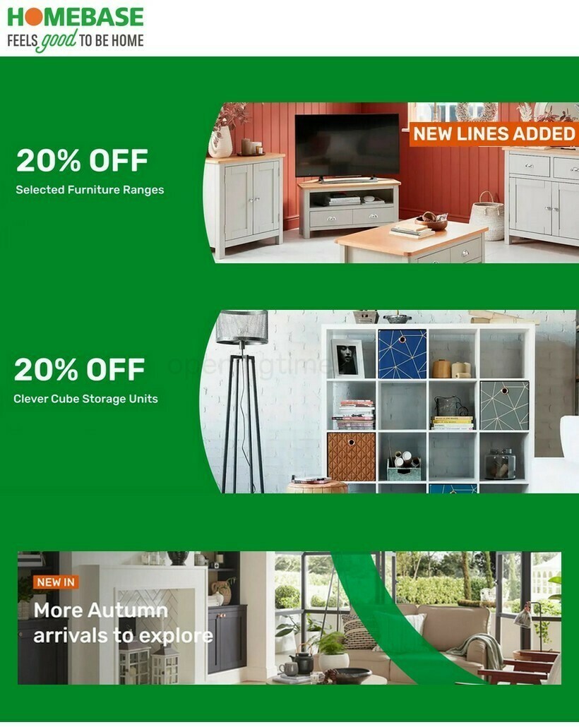 Homebase Offers from 21 October
