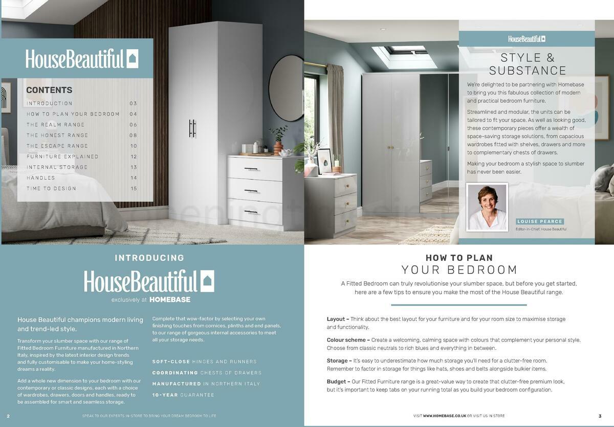 Homebase Fitted Bedroom Furniture Brochure Offers from 28 November