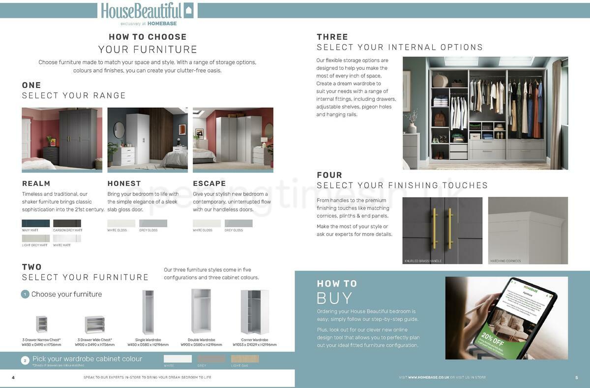 Homebase Fitted Bedroom Furniture Brochure Offers from 28 November