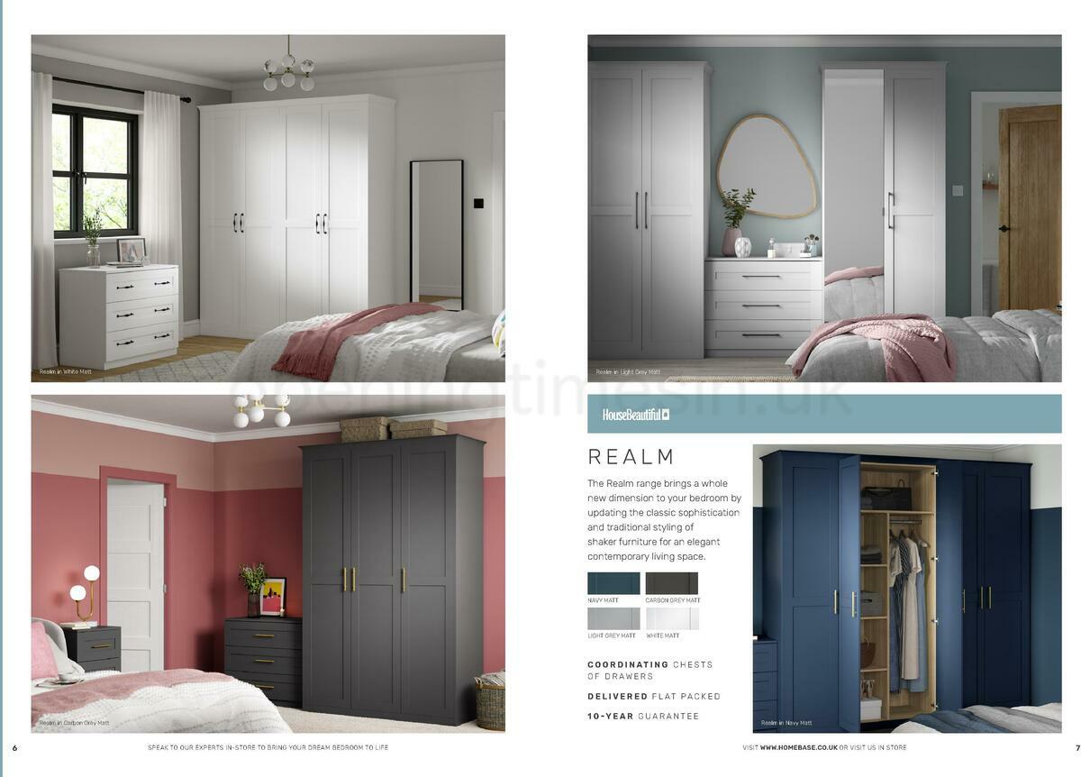 Homebase Fitted Bedroom Furniture Brochure Offers from 28 November