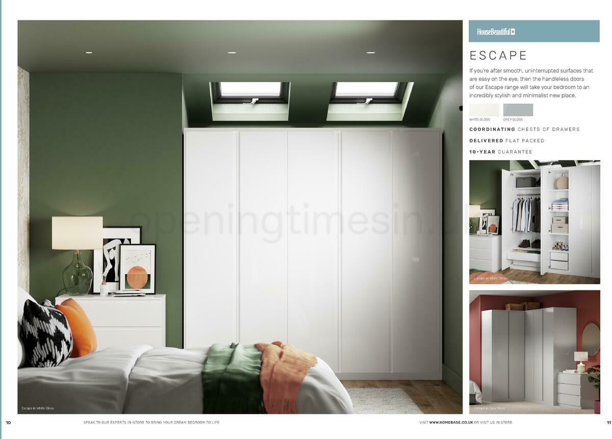 Homebase Fitted Bedroom Furniture Brochure Offers from 28 November