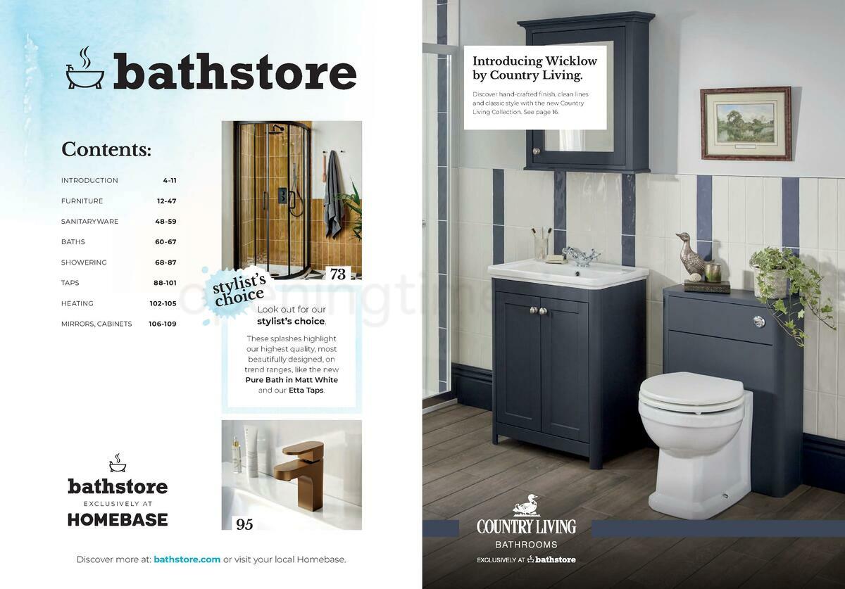 Homebase Bathstore Brochure Offers from 1 January