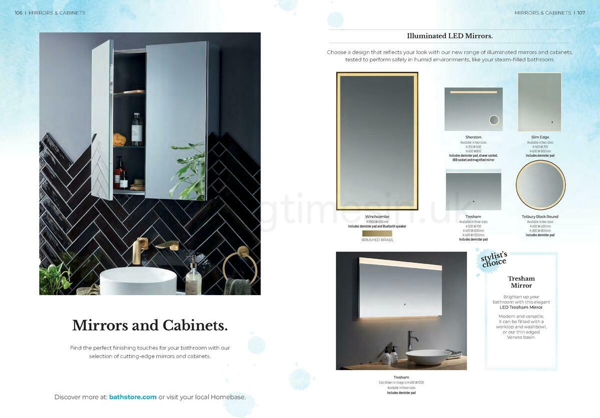 Homebase Bathstore Brochure Offers from 1 January