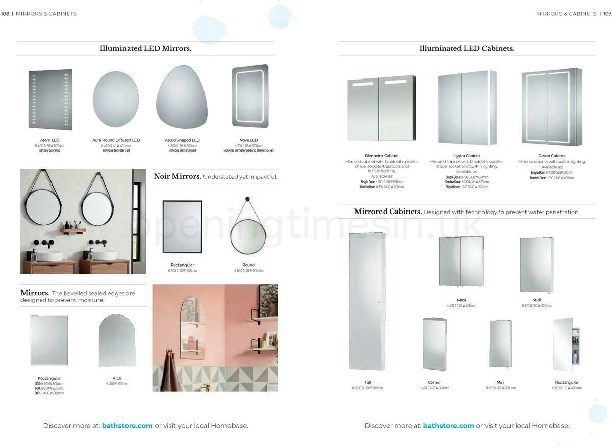Homebase Bathstore Brochure Offers from 1 January