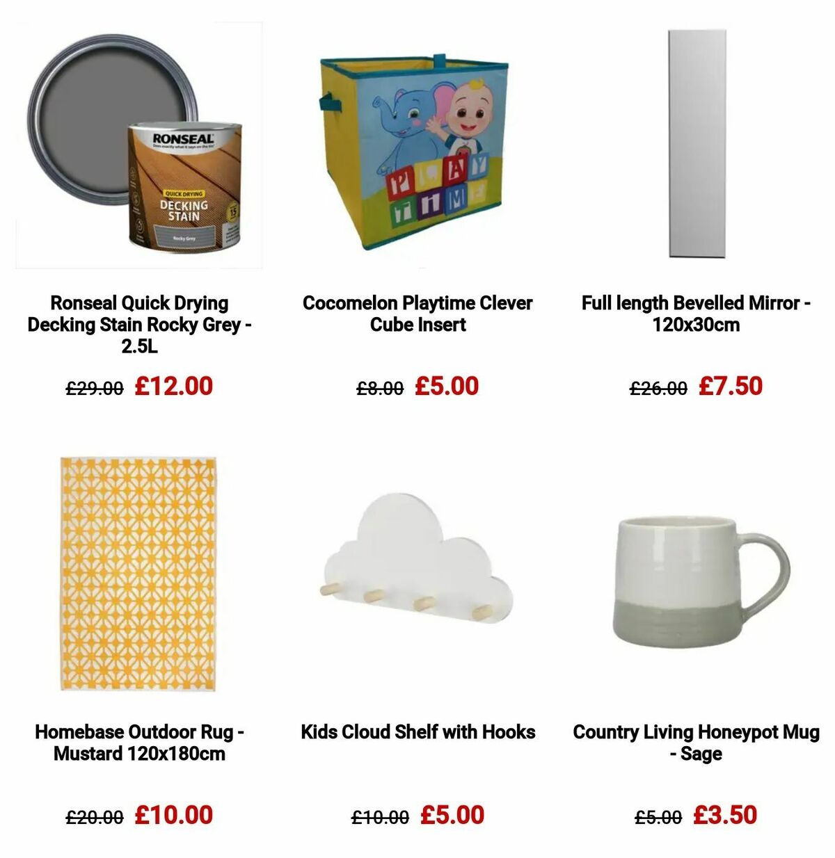 Homebase Offers from 3 September
