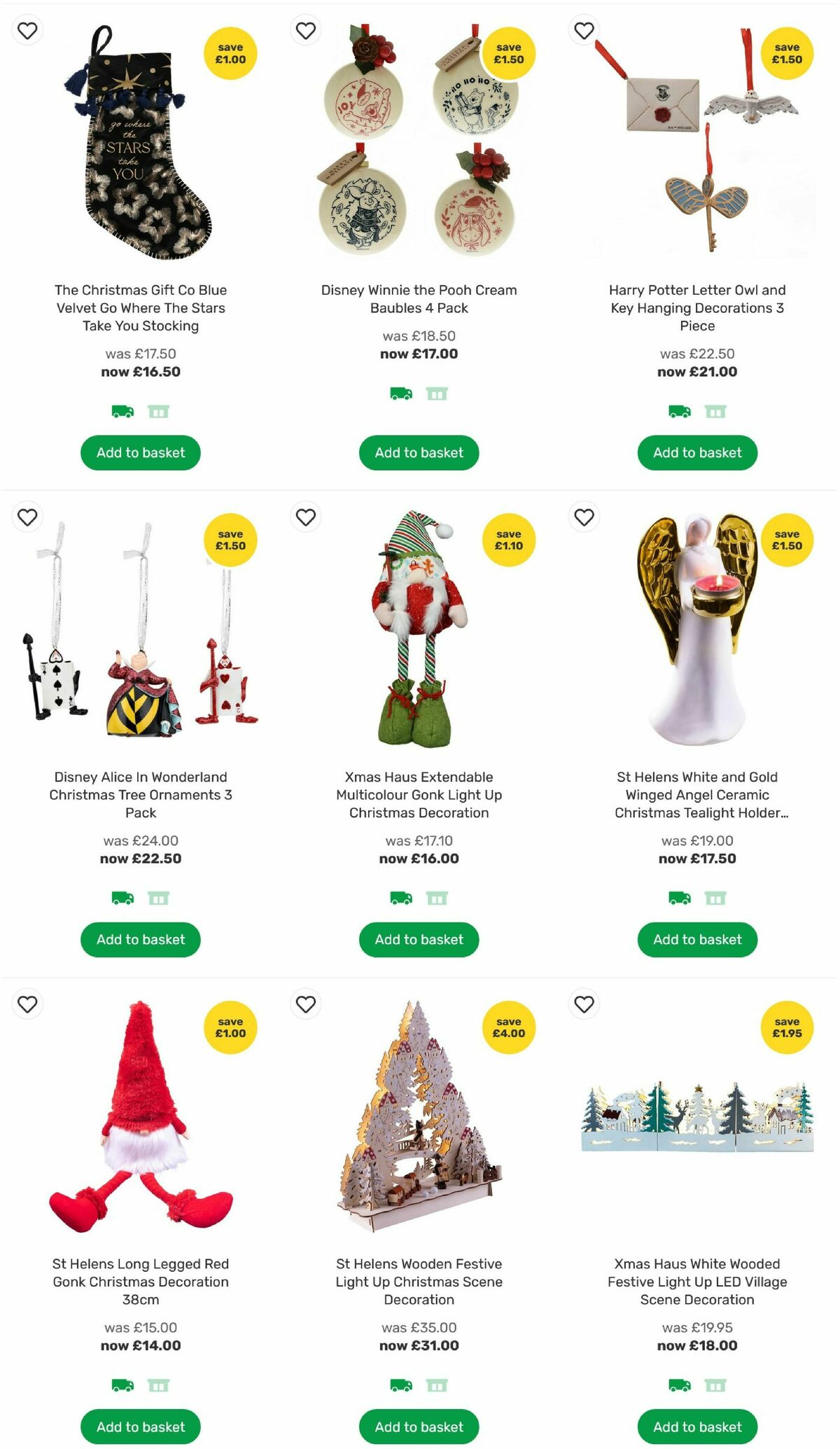 Homebase Christmas Decorations Offers from 24 November