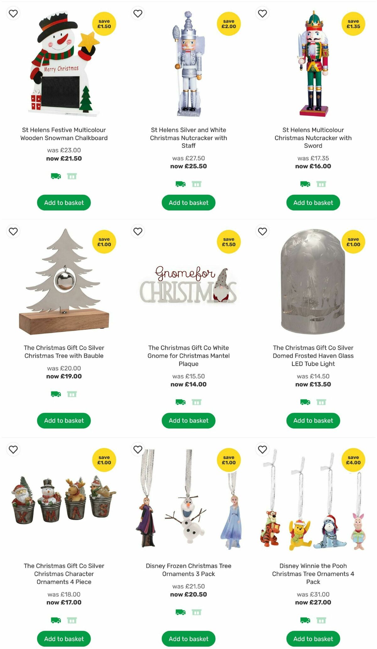 Homebase Christmas Decorations Offers from 24 November