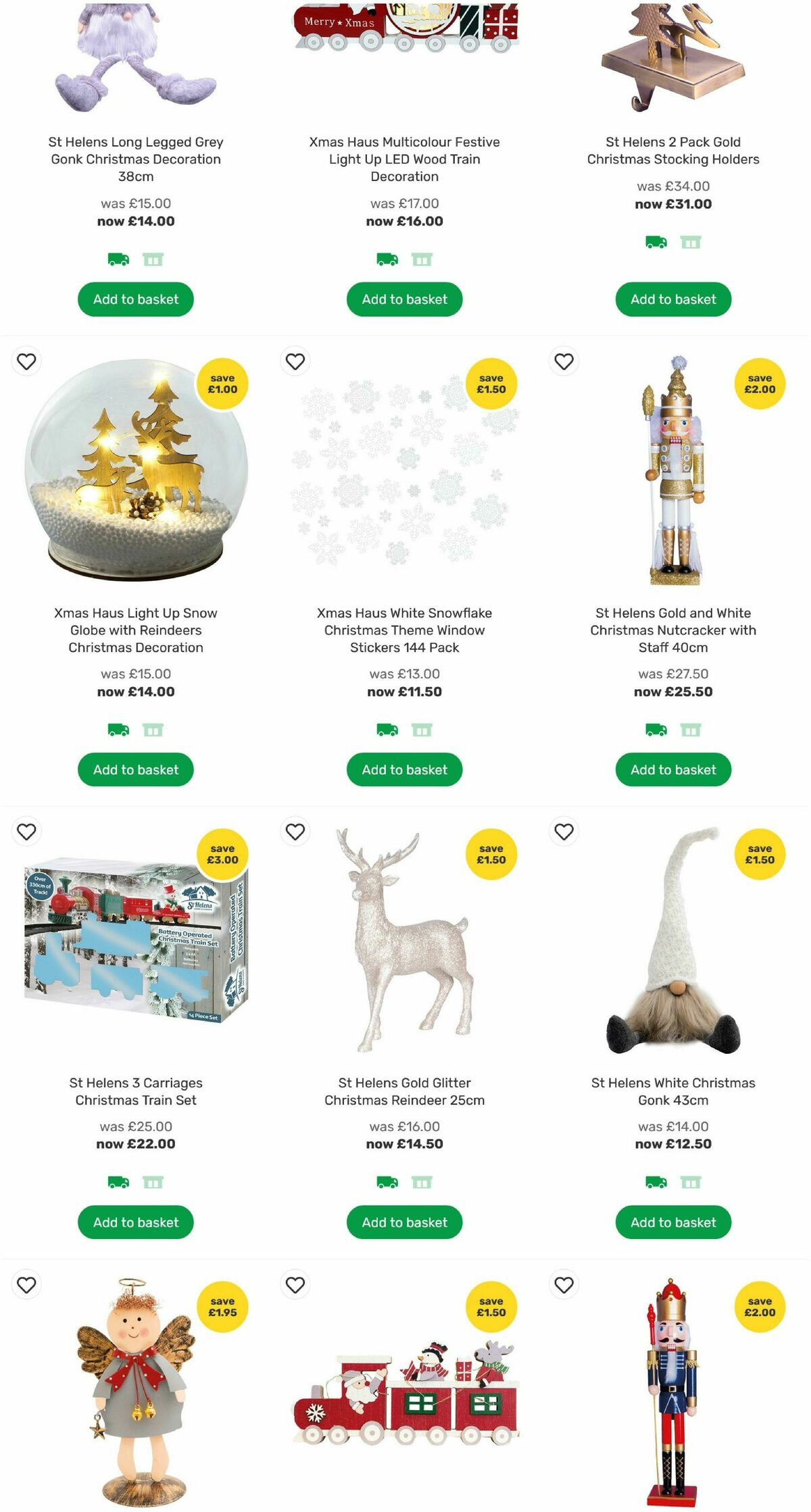 Homebase Christmas Decorations Offers from 24 November