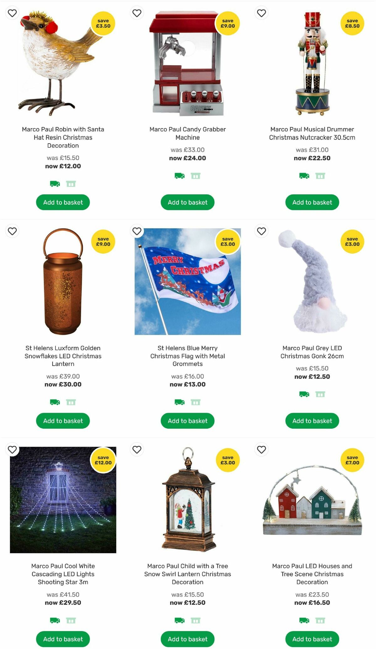 Homebase Christmas Decorations Offers from 24 November