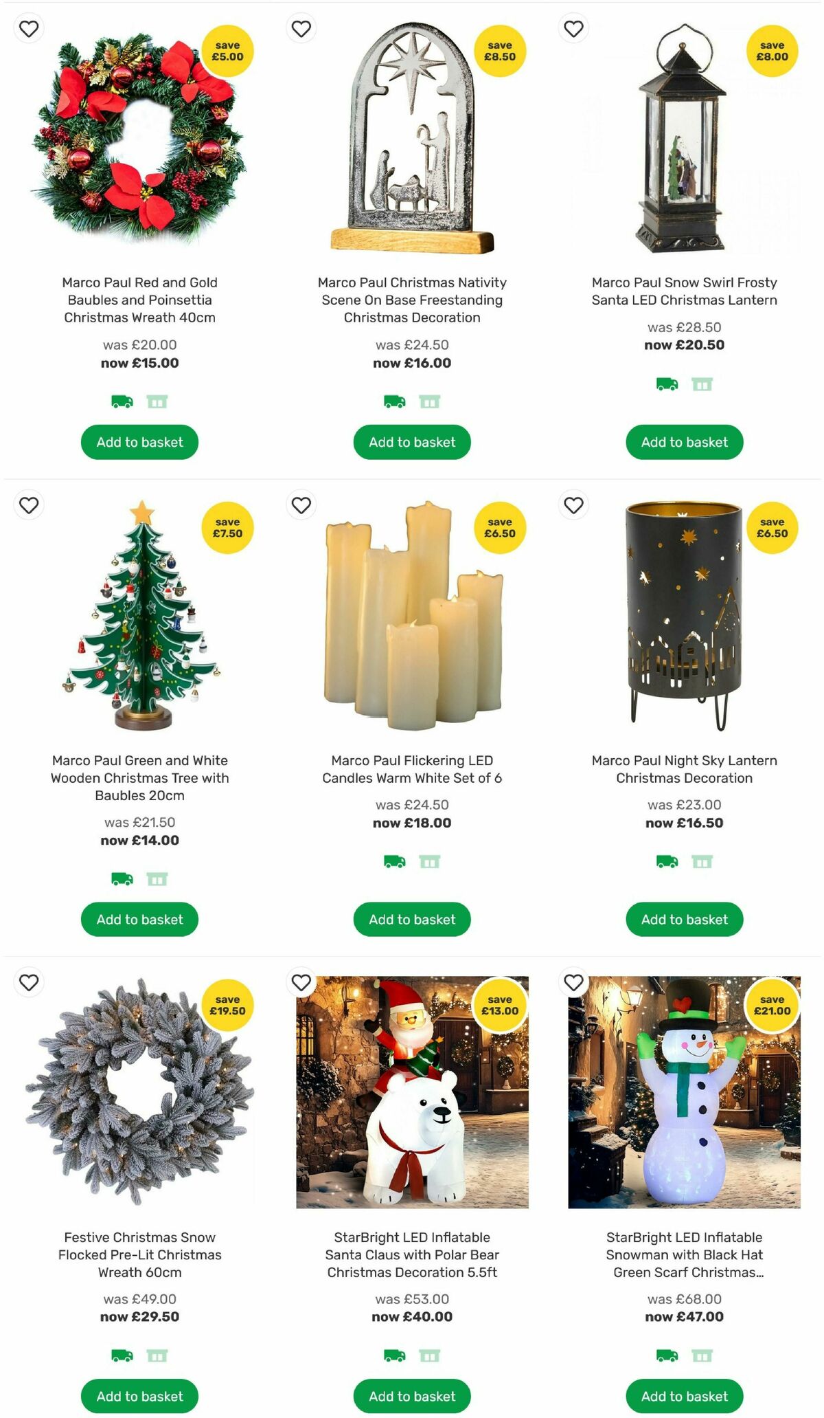 Homebase Christmas Decorations Offers from 24 November