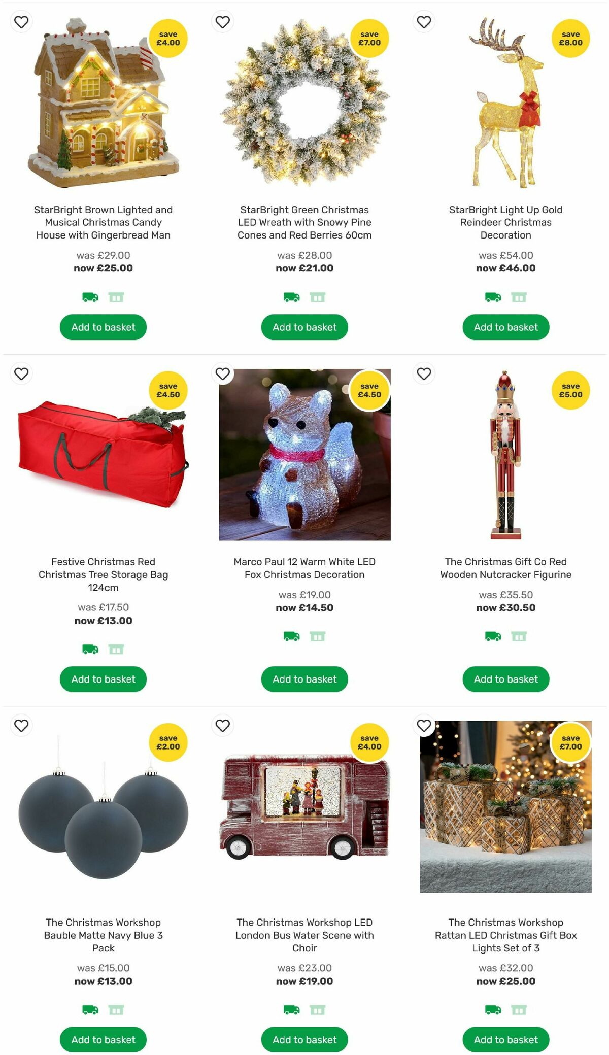 Homebase Christmas Decorations Offers from 24 November