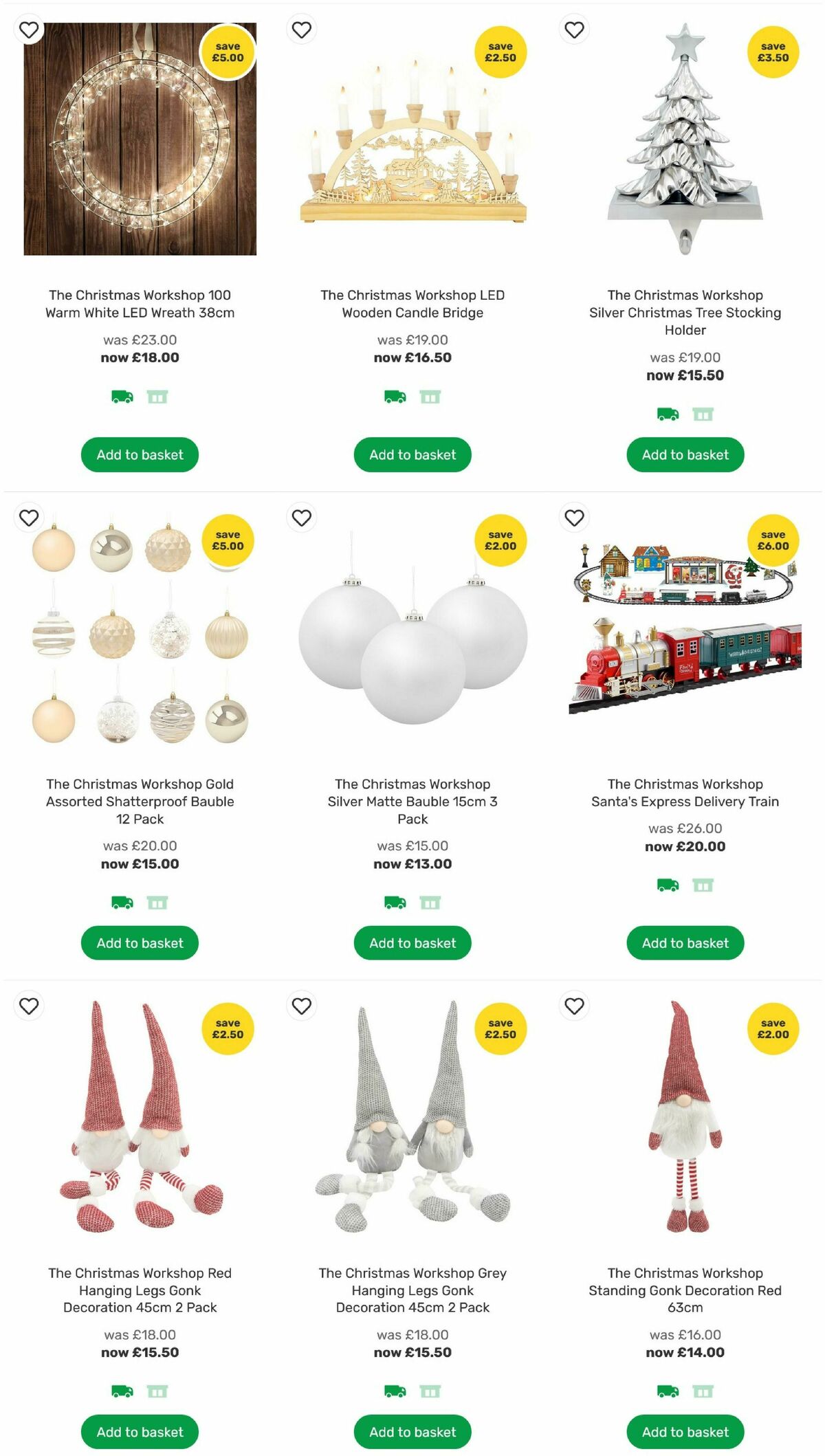 Homebase Christmas Decorations Offers from 24 November