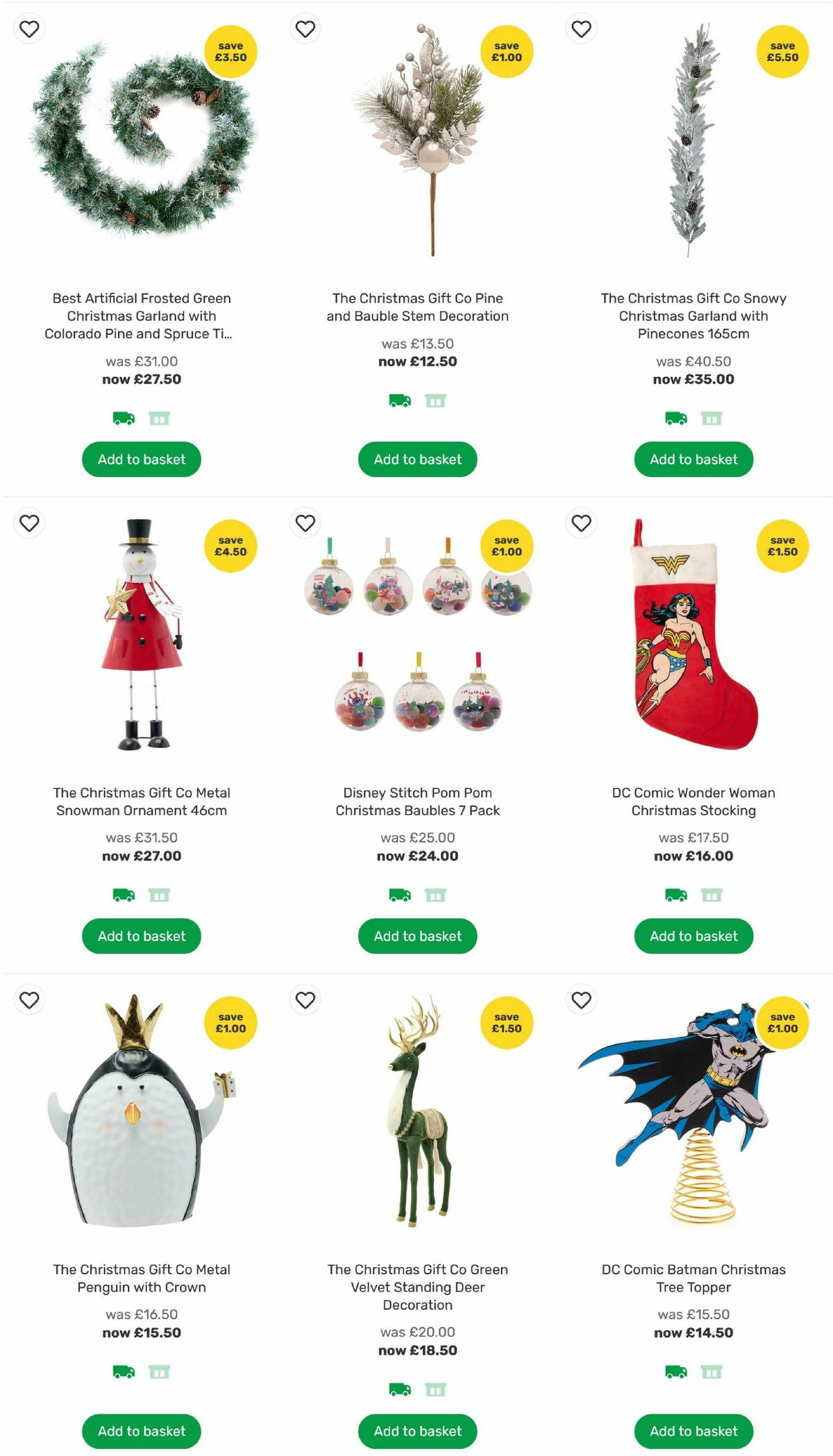 Homebase Christmas Decorations Offers from 24 November