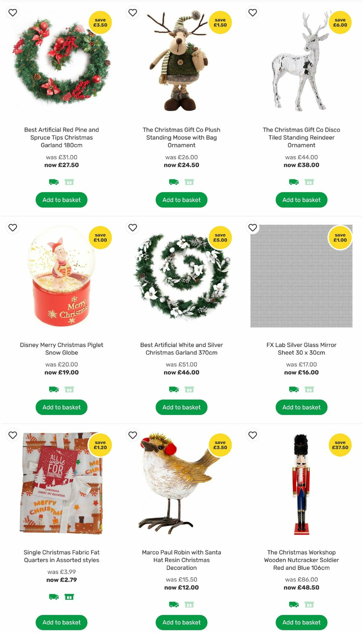 Homebase Christmas Decorations Offers from 24 November