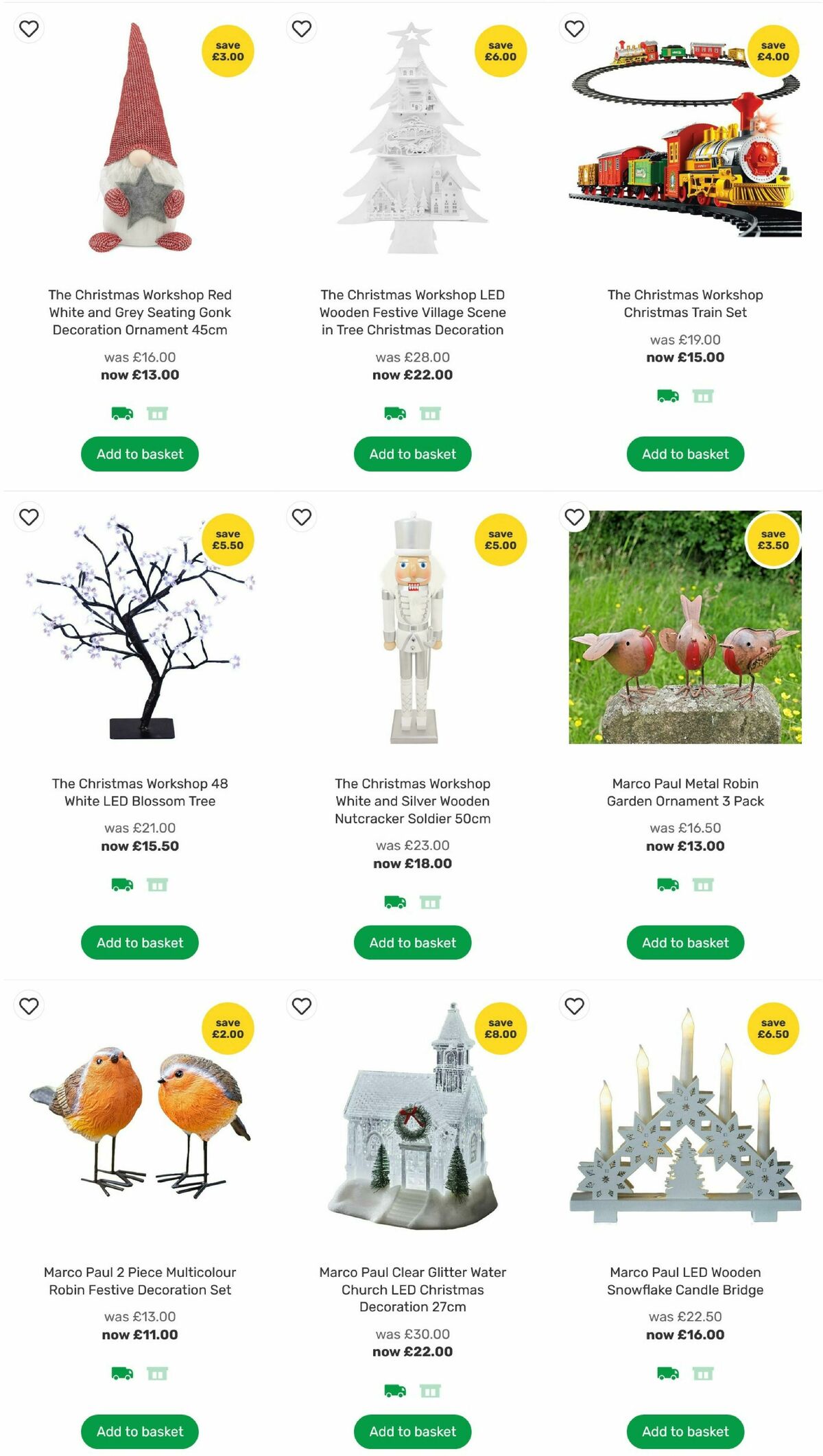 Homebase Christmas Decorations Offers from 24 November