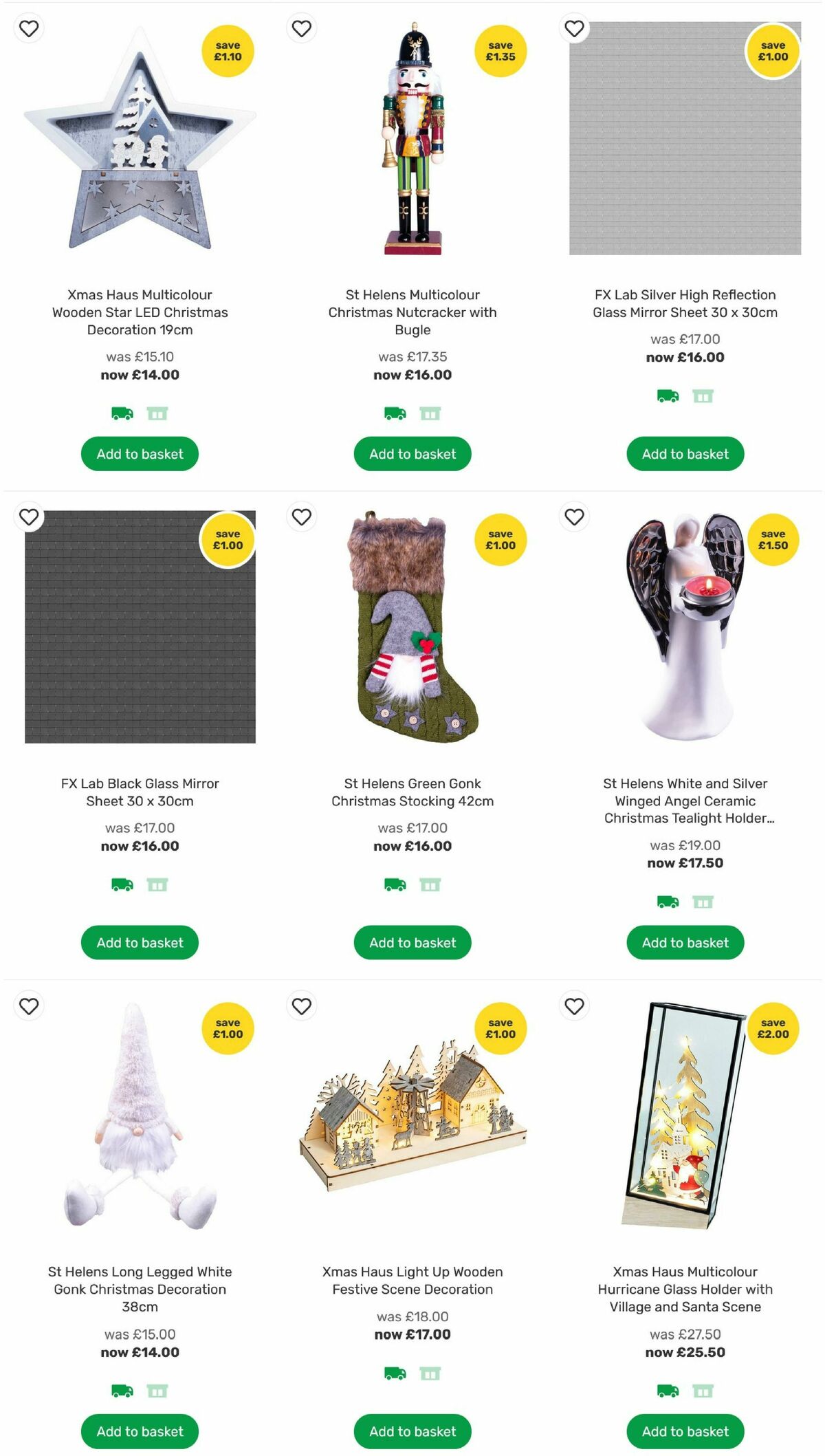 Homebase Christmas Decorations Offers from 24 November