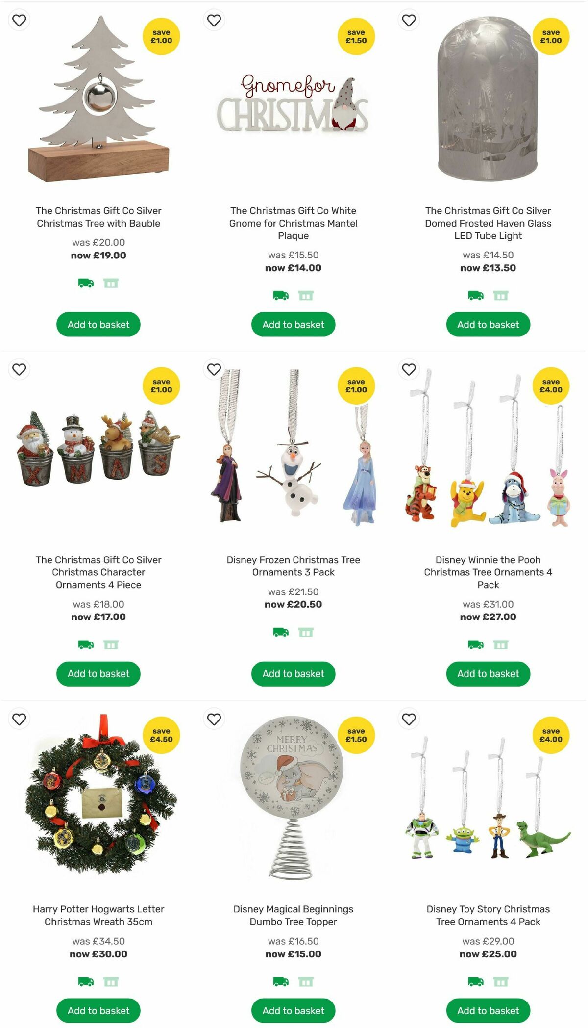 Homebase Christmas Decorations Offers from 24 November