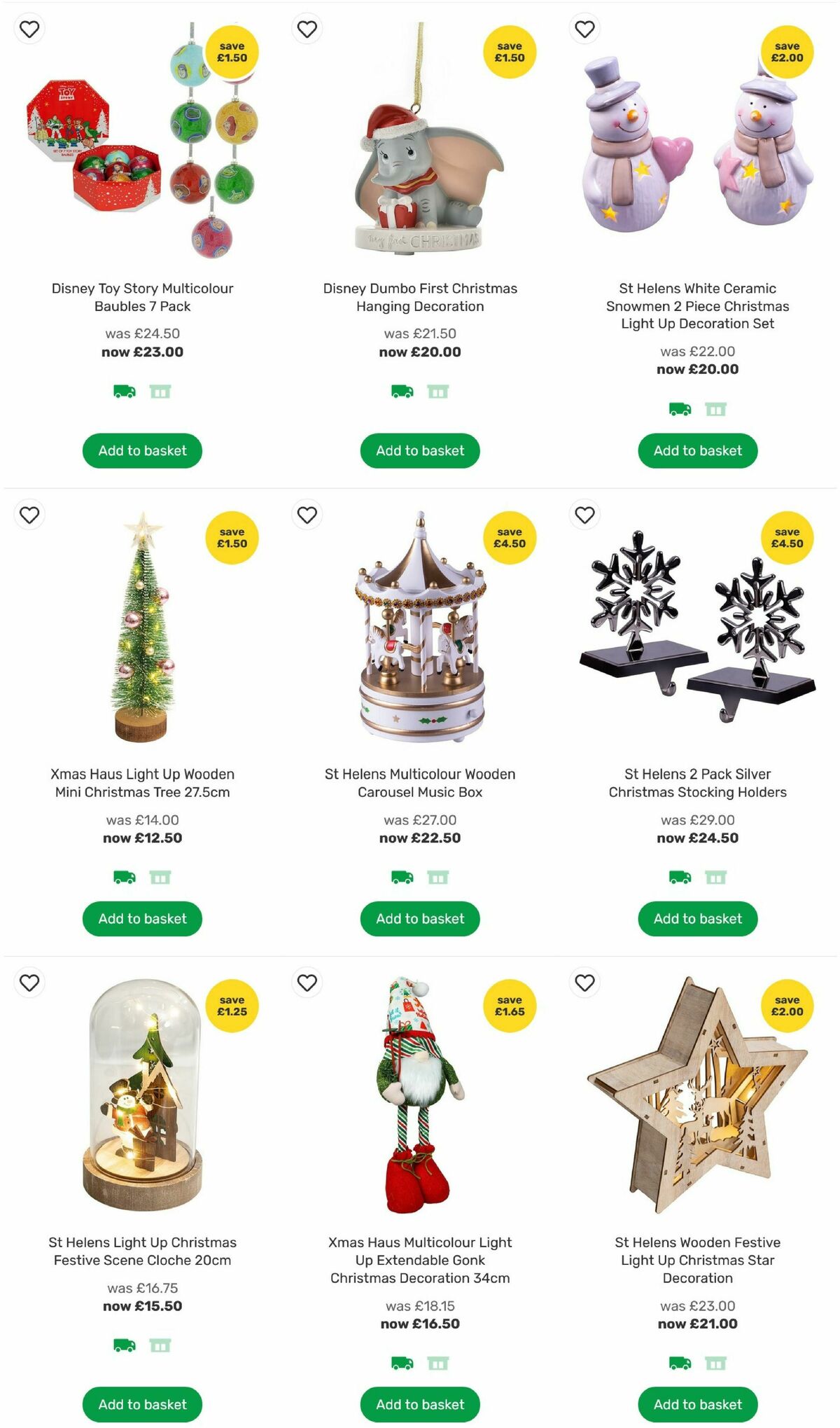 Homebase Christmas Decorations Offers from 24 November