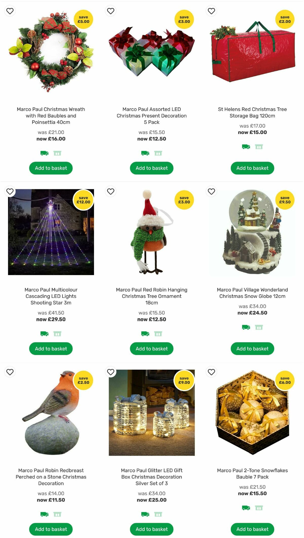 Homebase Christmas Decorations Offers from 24 November