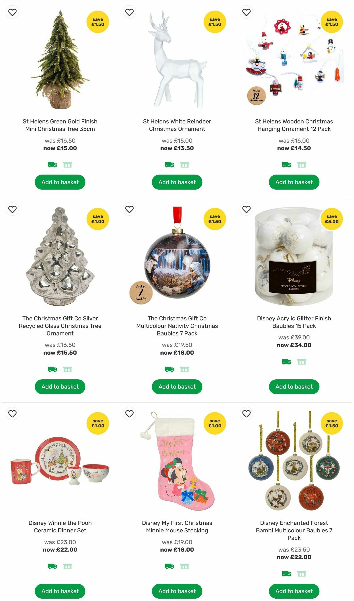 Homebase Christmas Decorations Offers from 24 November