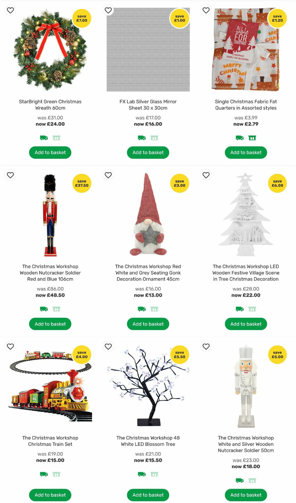 Homebase Christmas Decorations Offers from 24 November
