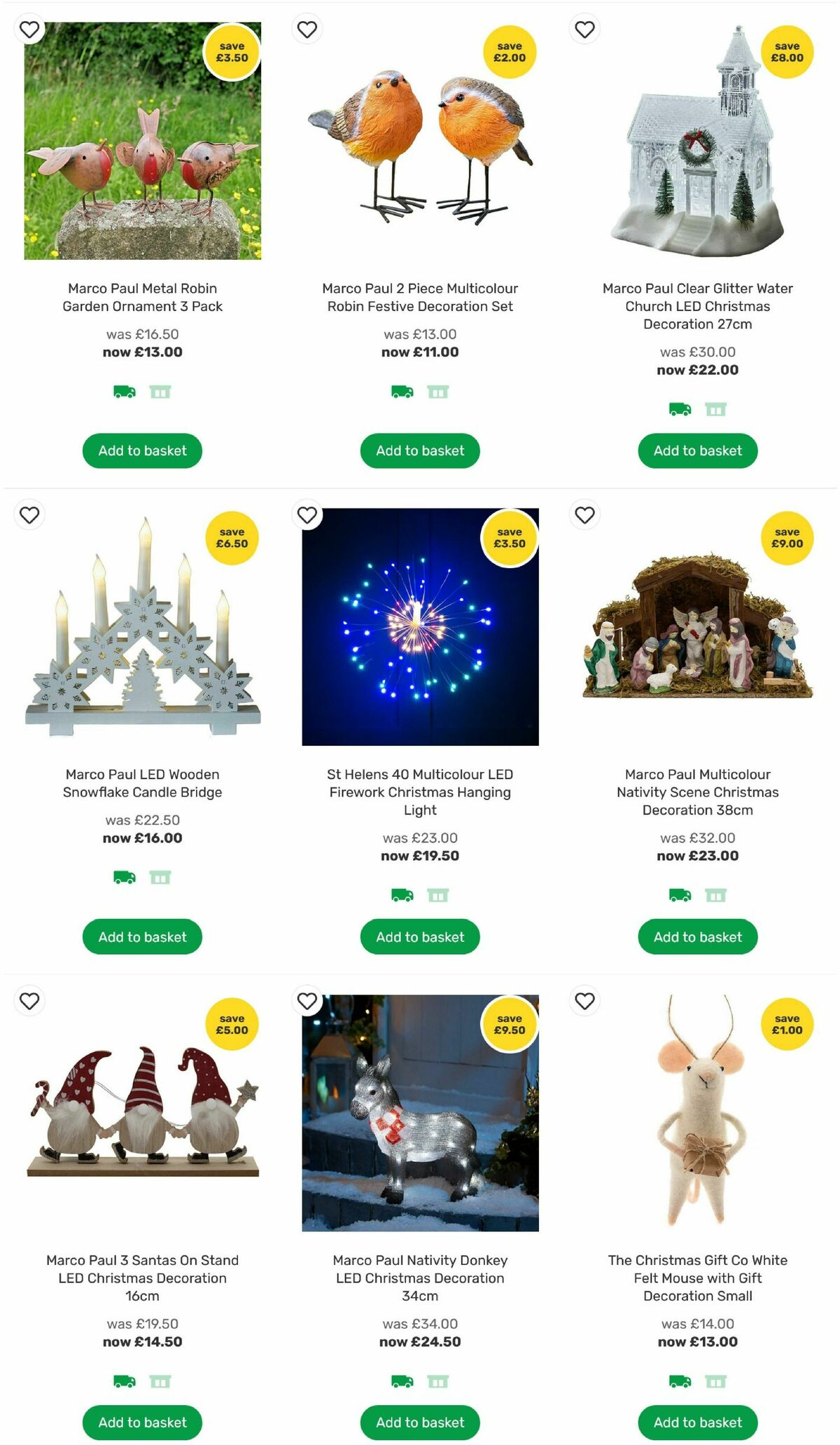 Homebase Christmas Decorations Offers from 24 November
