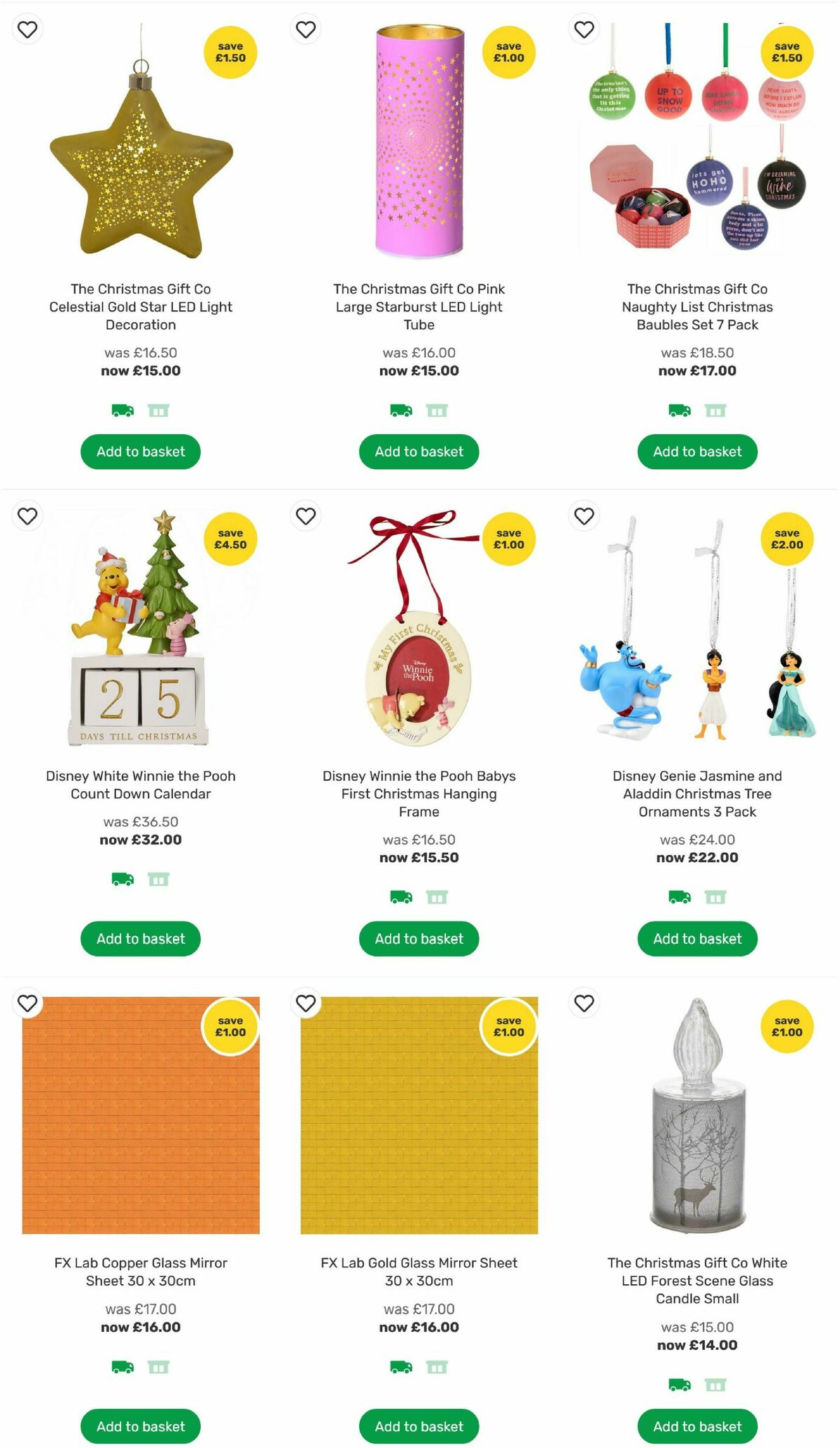 Homebase Christmas Decorations Offers from 24 November