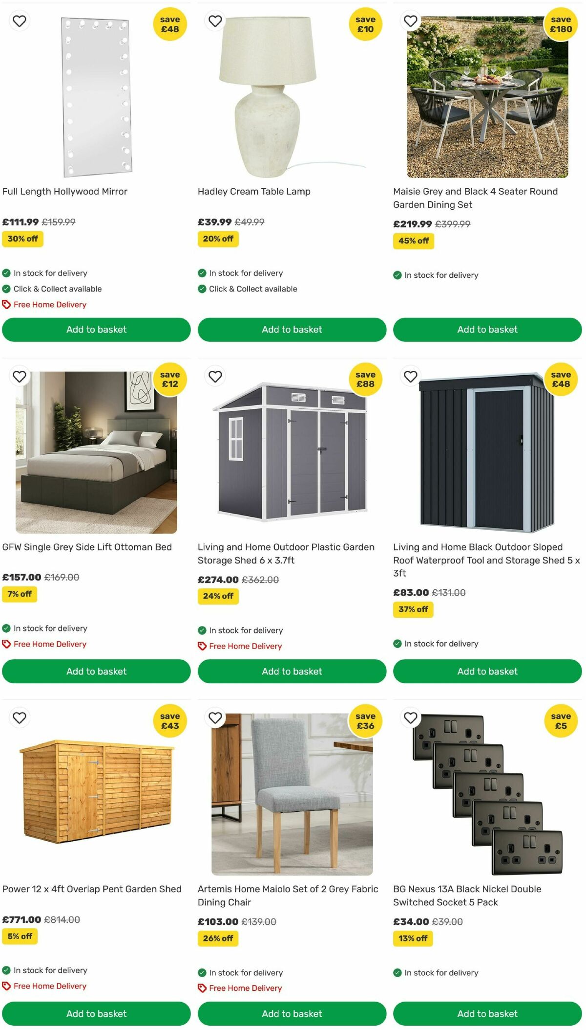 Homebase Offers from 21 July